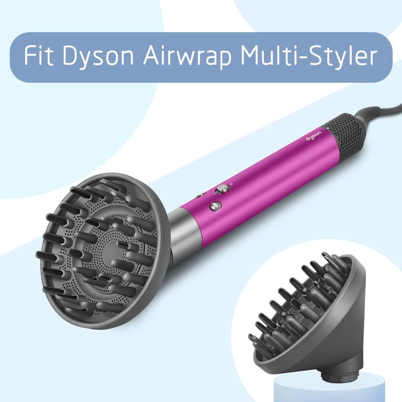 FUNTECK Hair Dryer Diffuser Attachment for Airwrap Multi-Styler, Curl-Defining Blow Dryer Attachment for Wavy Curly Coil Hair - Image 2